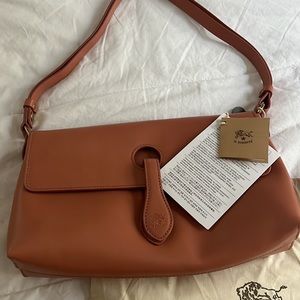 NWT IL BISONTE VACCHETTA BAG pale pink